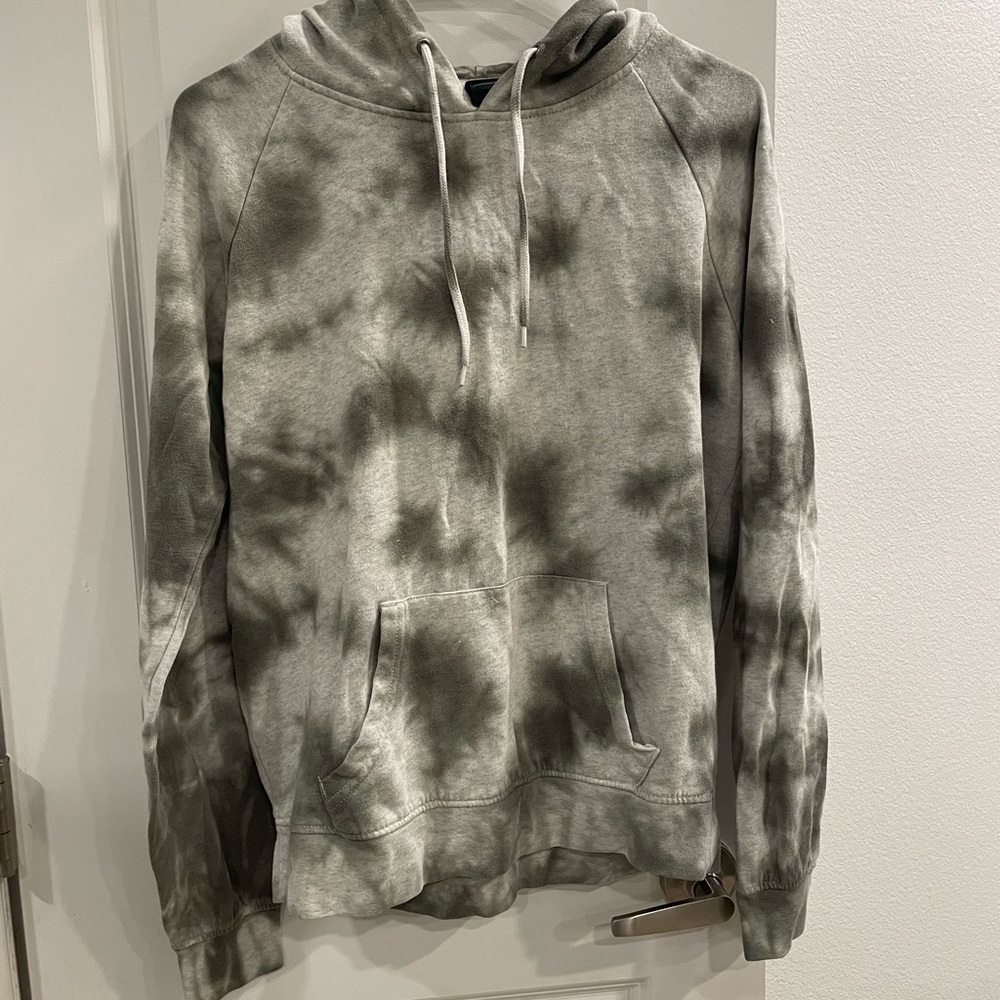 Zine Green and Gray Tie-Dye Hoodie